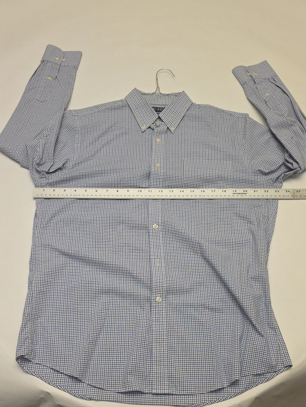 Men's Classic Blue Check Dress Shirt - Ralph Lauren